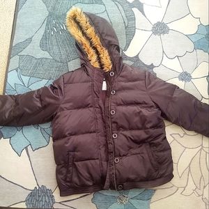 Old Navy Women's XL Brown Winter Coat with fur hood